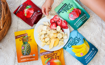 Plate full of Crispy Fruit Strawberry, Banana, Pineapple, Mango and Apple.