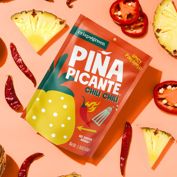 Crispy Green Unveils Piña Picante Chili Chili, the Latest Addition to a Line of Spicy Dried Pineapple Snacks!